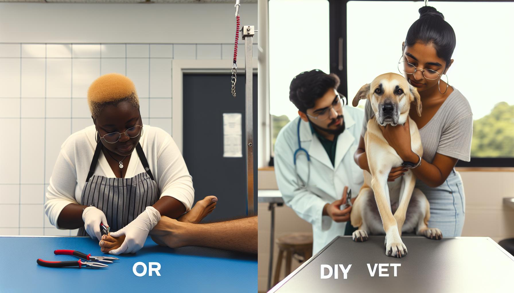 Comparing Professional Groomers,⁣ Vets, and DIY Nail Care Methods