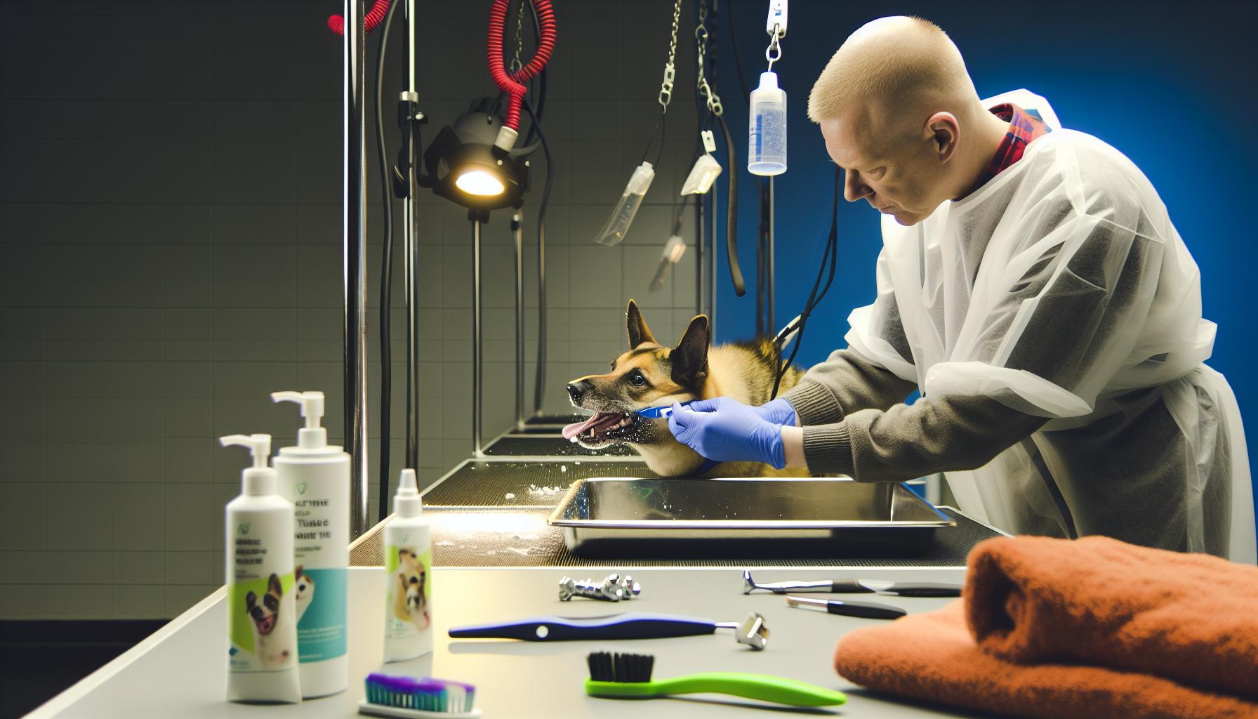 how Professional Groomers Safely Brush Your dog's Teeth