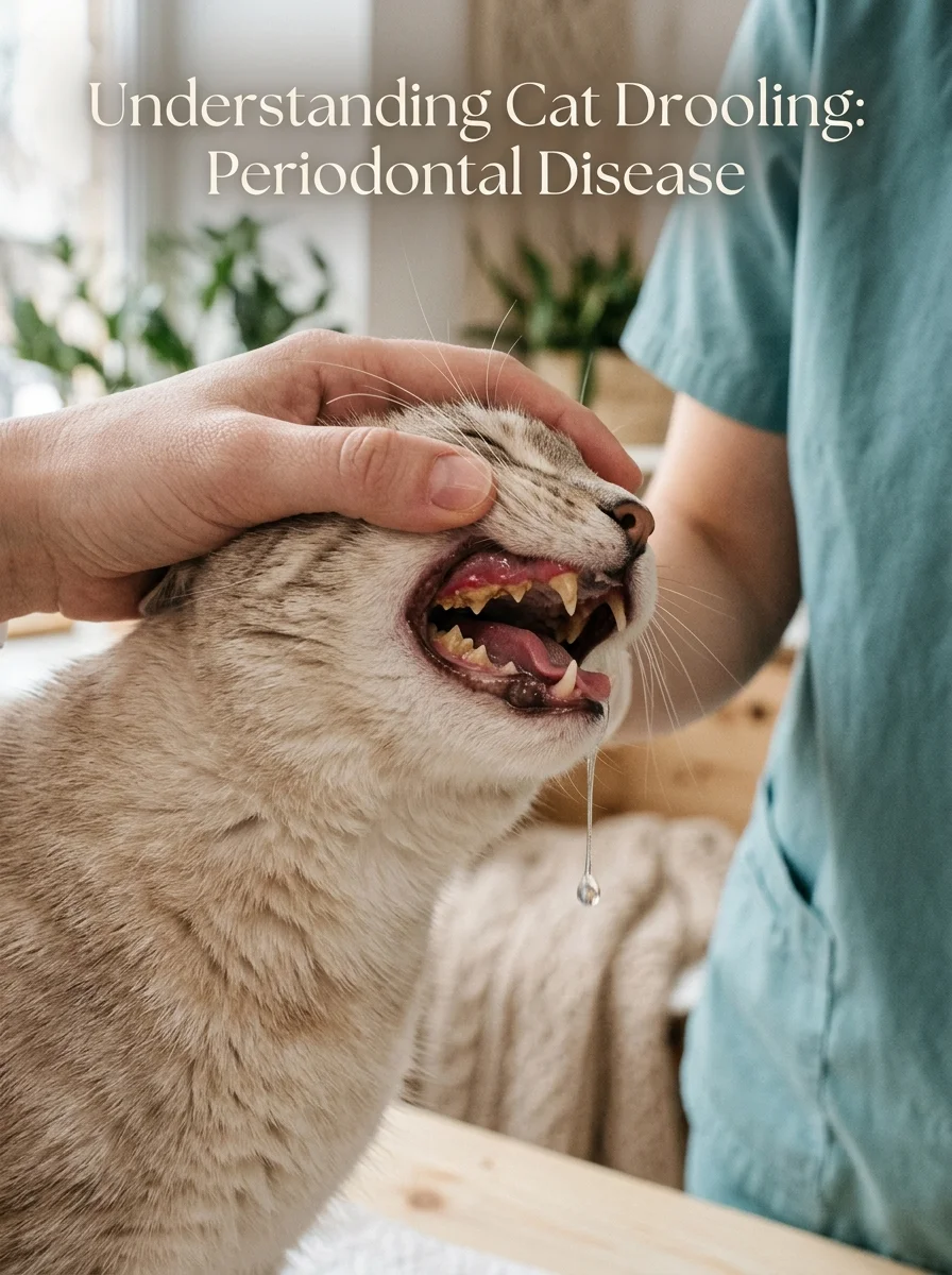 cat drooling Periodontal Disease & Dental Tartar Buildup (AI Generated Image)